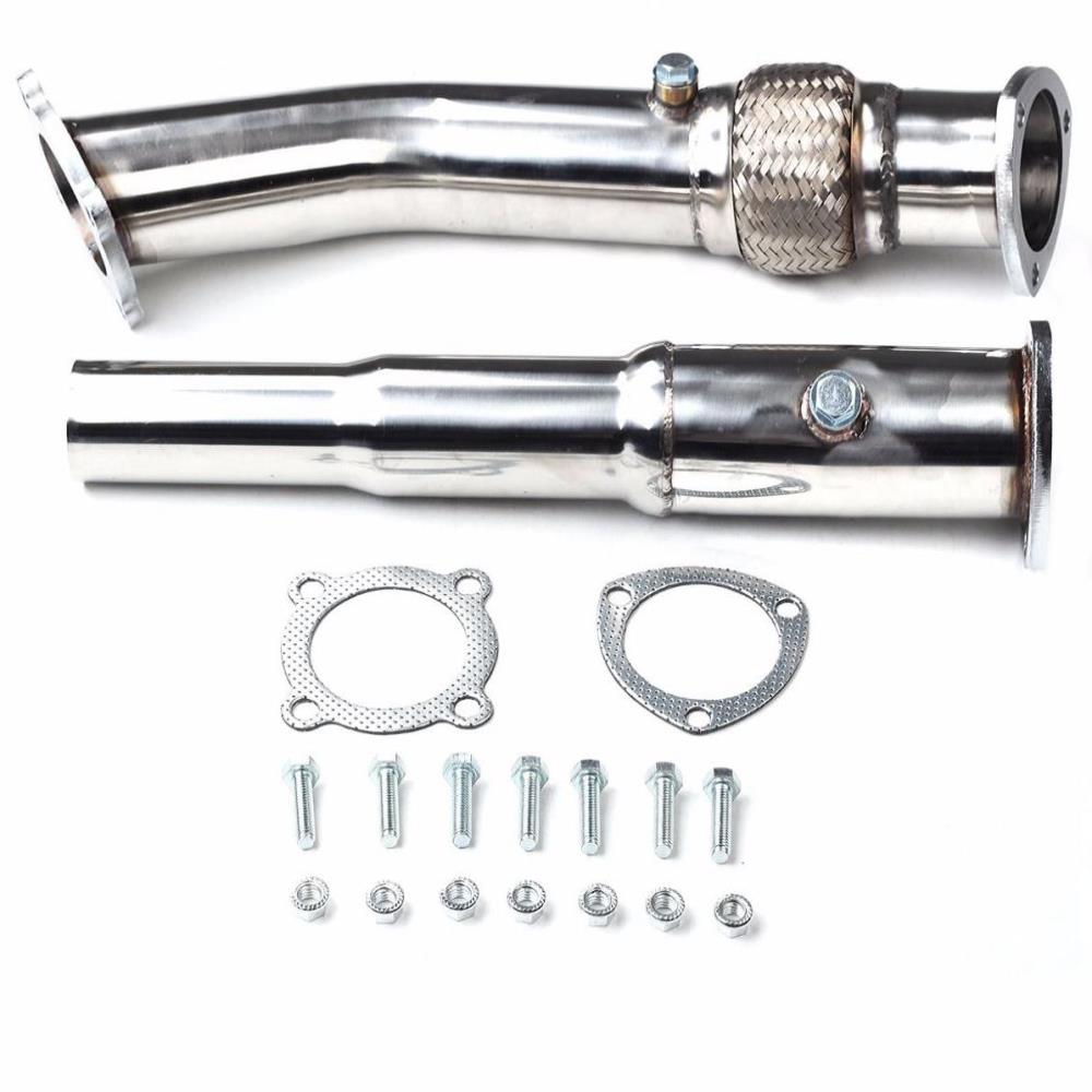 Silver TURBO DOWNPIPE EXHAUST For 99-04 VW GOLF JETTA BEETLE 1.8T