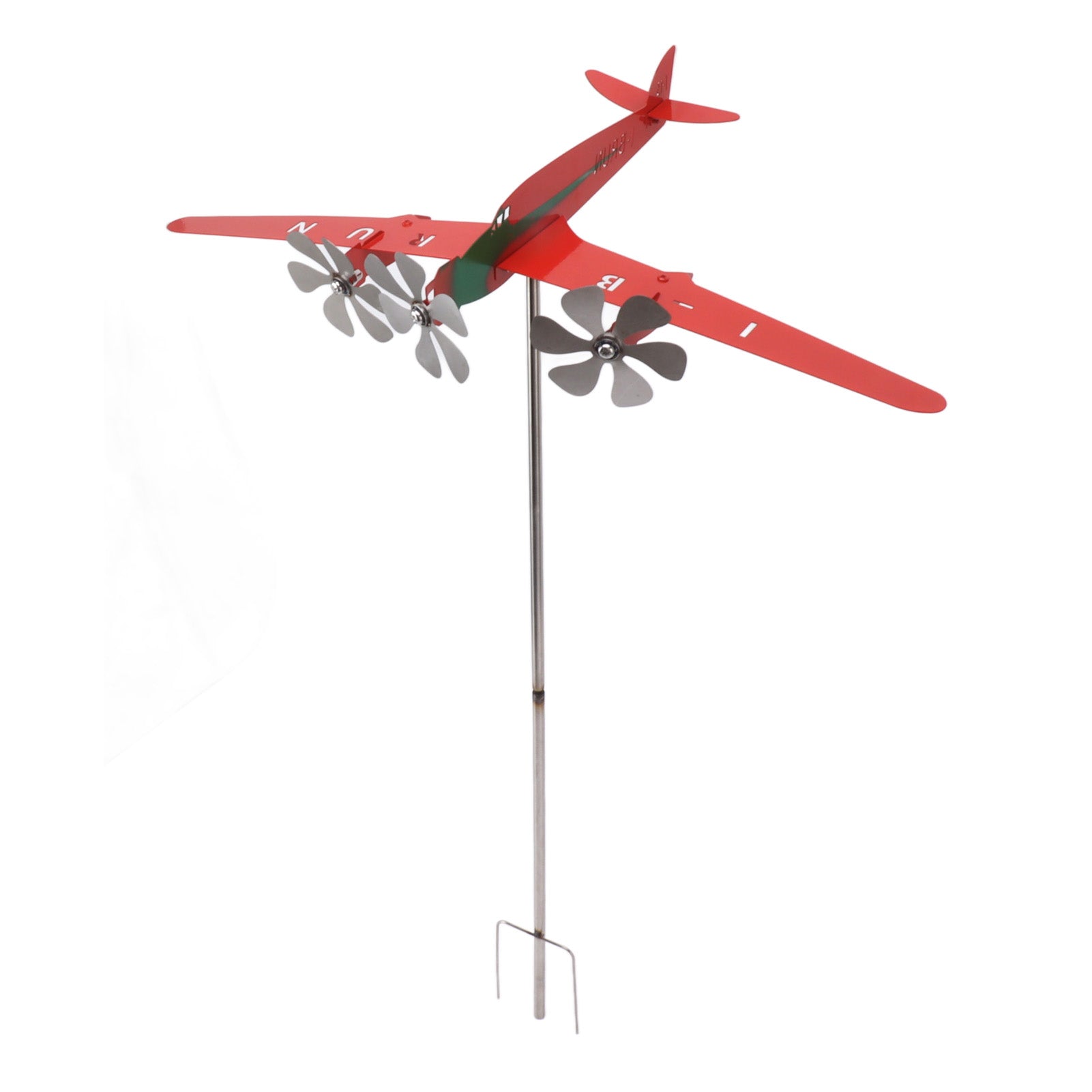 3D Metal Airplane Weather Vane for Garden - Outdoor Roof Wind Direction Indicator & Decor