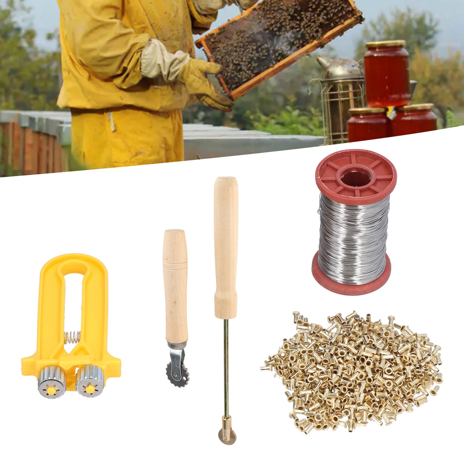 Beehive Wire Embedder Tool - Labor-Saving Tensioner Kit for beekeeping & for apiculture - Essential Beekeeper Equipment