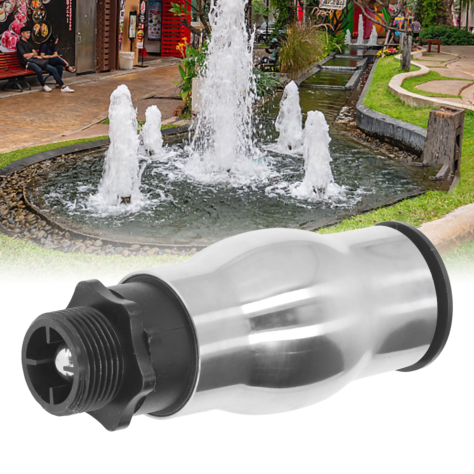 304 Stainless Steel Fountain Sprinkler Nozzle - High Strength Frothy Water Feature for amusement Gardens