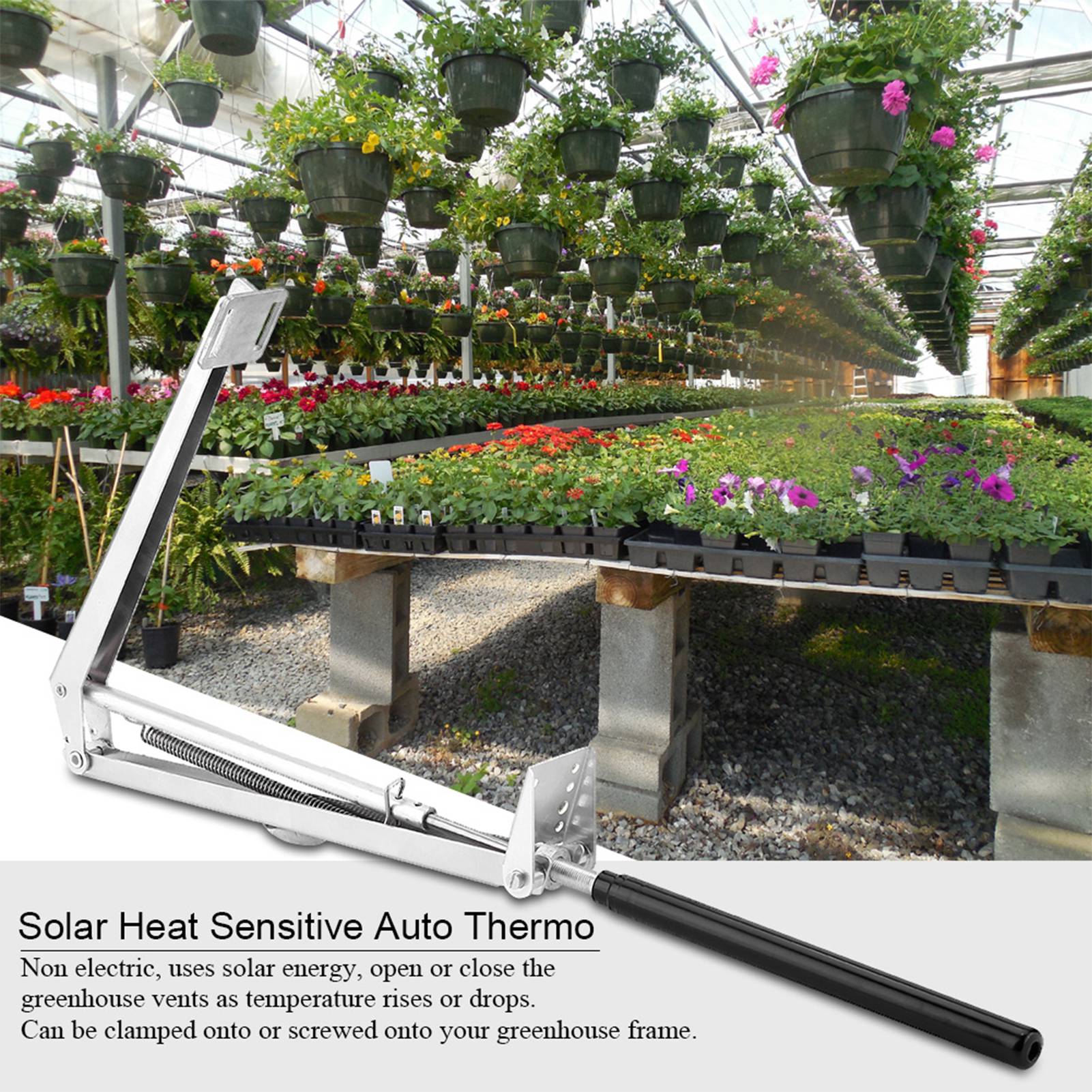 Automatic Solar Heat Sensitive Greenhouse Window Vent Opener for Agriculture Garden Tools