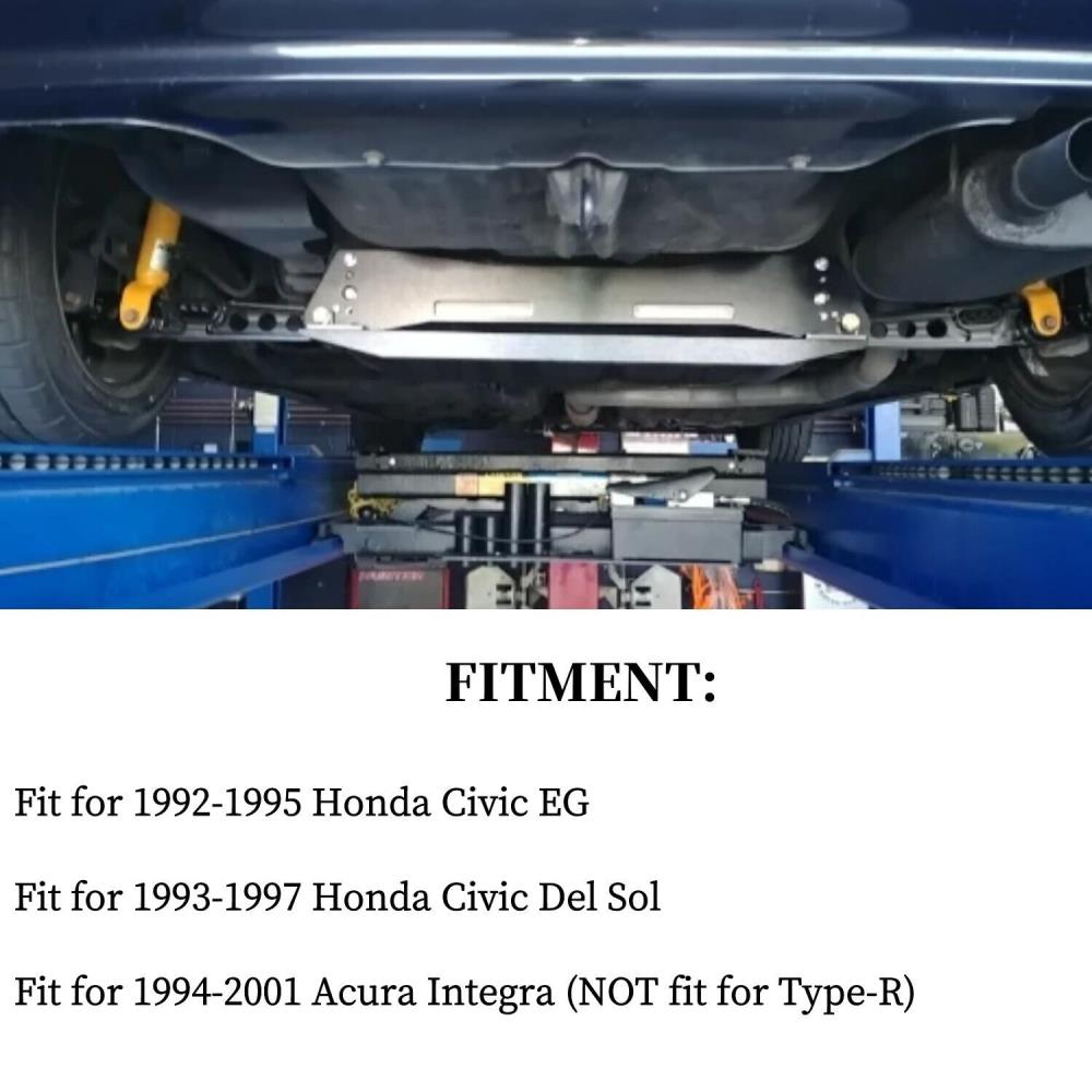 Silver Rear Subframe Brace + Tie Bar + Lower Control Arm For Honda Civic EG 1992-1995
