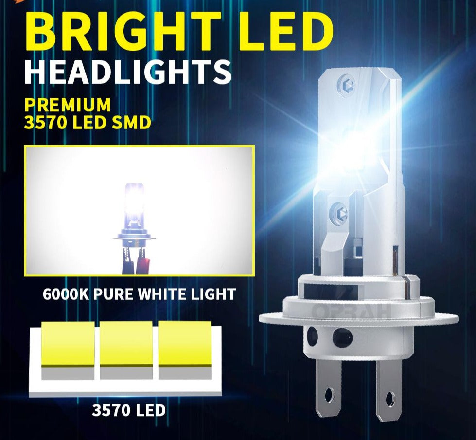 2pcs LED H7 Fog Lights Super Bright Car Headlight Bulb Canbus 3570SMD 45W Auto Fog Lamp DRL