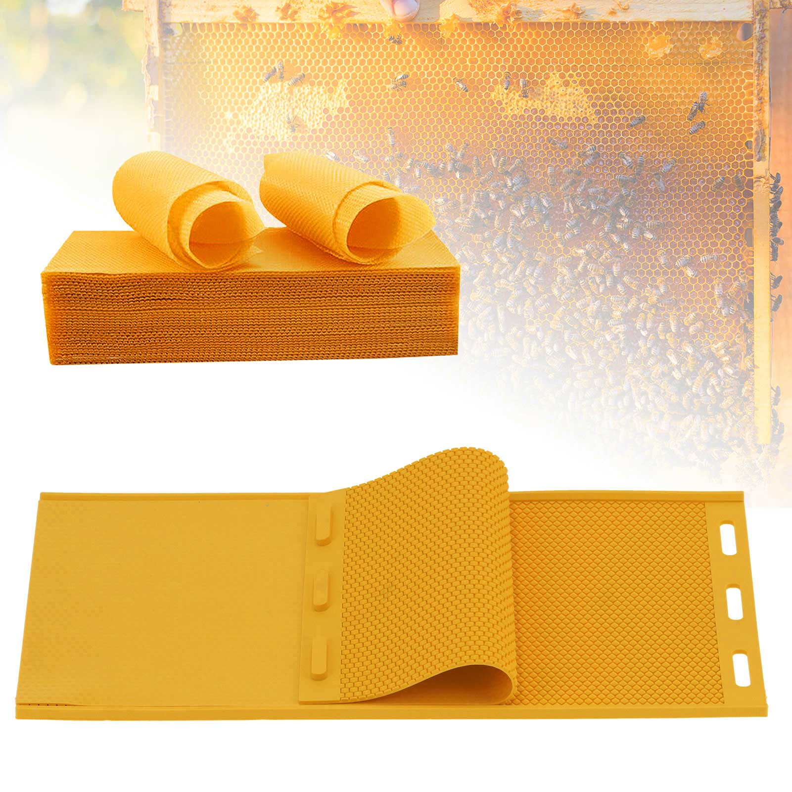 2Pcs 5.4mm Beeswax Press Mold for DIY Rubber Comb Sheets - Beekeeping Accessory 42x23cm