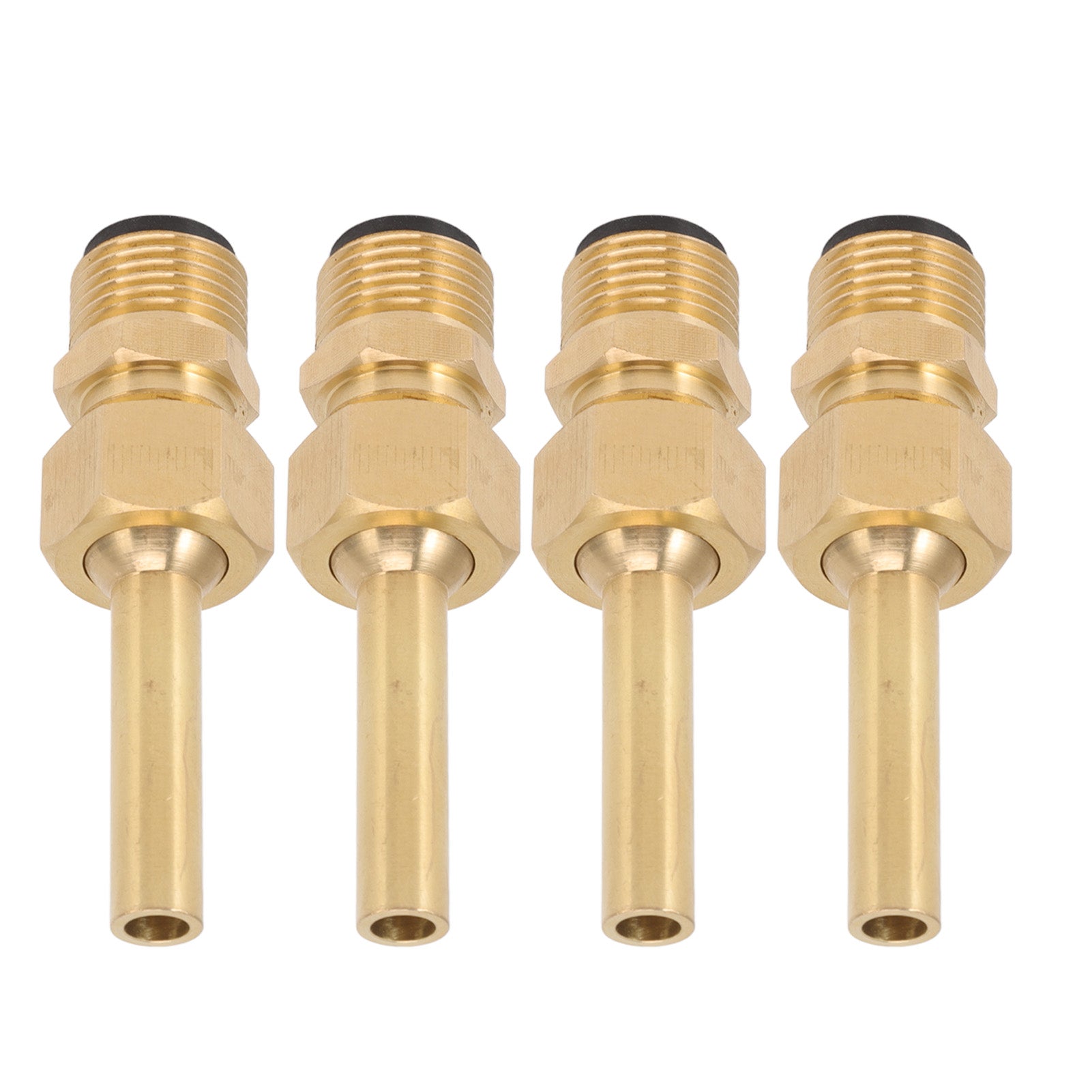 4Pcs Pure Copper Large Hexagonal Jet Nozzles for Water Fountains - Male Threaded Single Nozzle Set