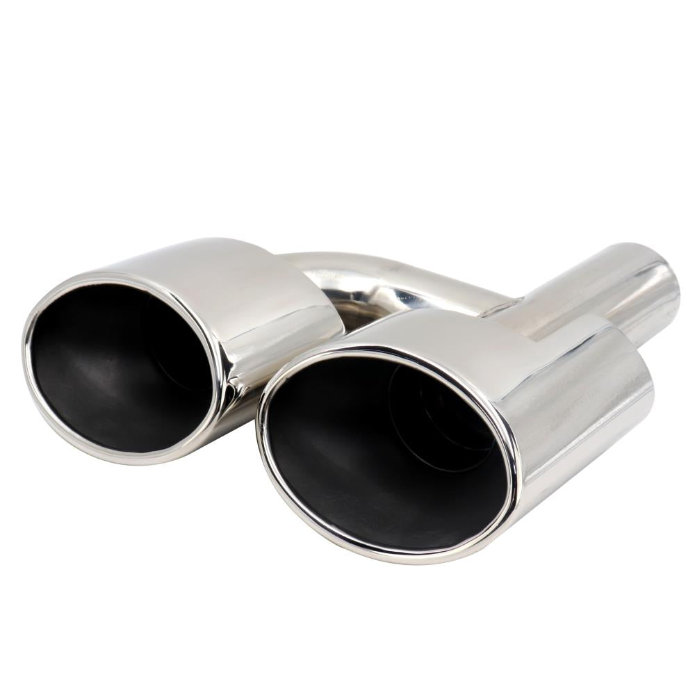 Rear Exhaust Muffler Tips 304 Stainless Steel Pipes Silver Fit For Mercedes Benz AMG C-Class W204 C180 C200 C63