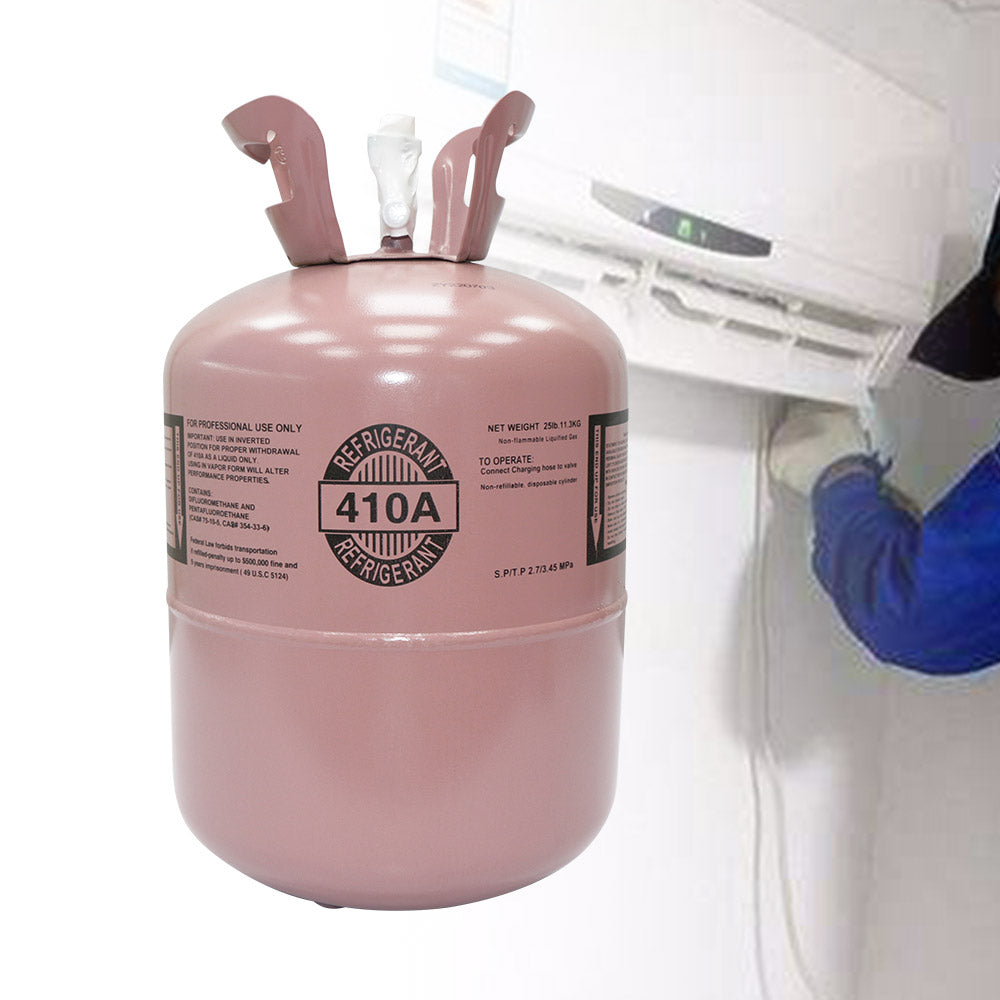 In Stock| Steel Cylinder Packaging R410A Tank Cylinder Refrigerant for Air Conditioners 25LB