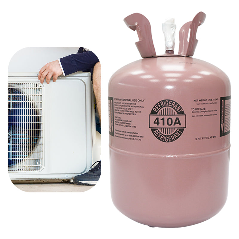 In Stock| Steel Cylinder Packaging R410A Tank Cylinder Refrigerant for Air Conditioners 25LB