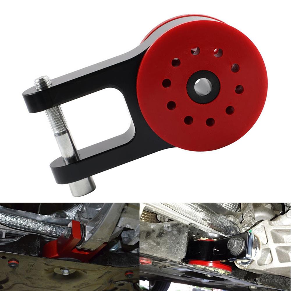 Black&Red Aluminum Rear Motor Mount Polyurethane Bushing for 13-19 Ford Focus ST 07-13 Mazda Speed3