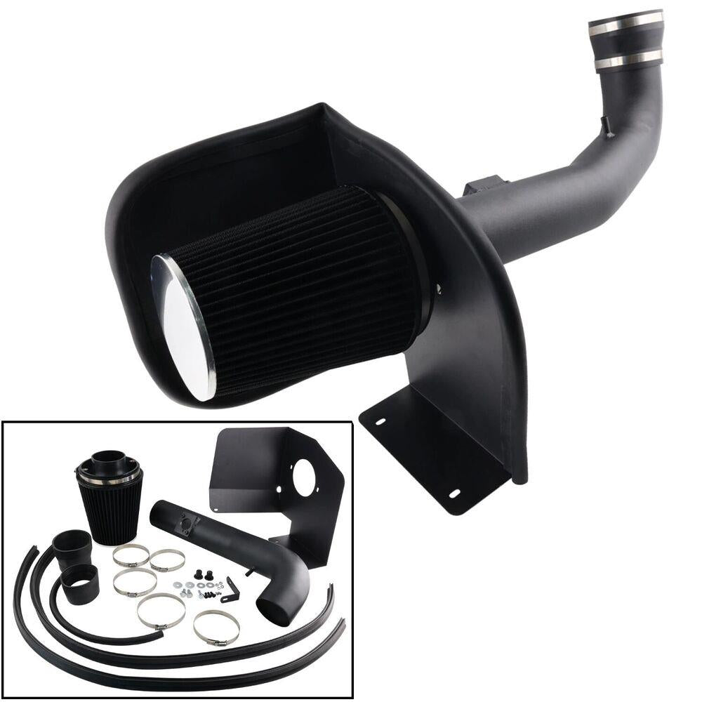 Black Cold Air Intake System Heat Shield Air Filter For Chevy GMC 4.8L 5.3L 6.0L V8 09-13