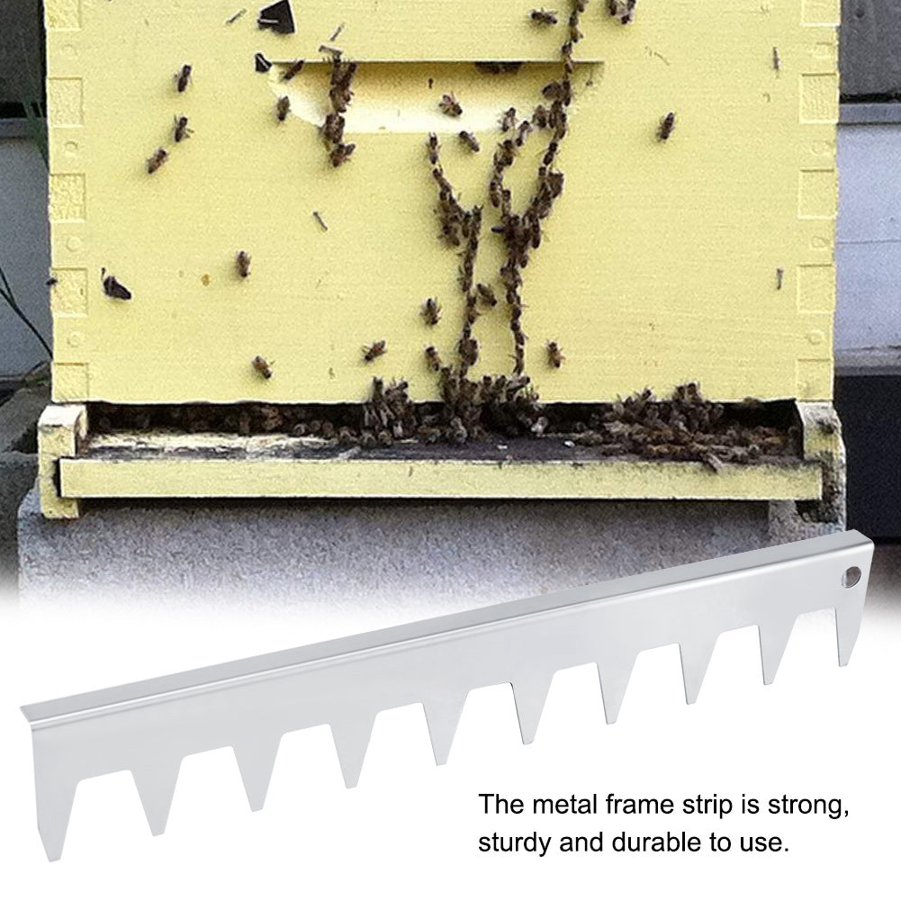 Stainless Steel Beehive Frame Spacer - Essential Beekeeping Tool for Beekeepers, Durable Silver Equipment