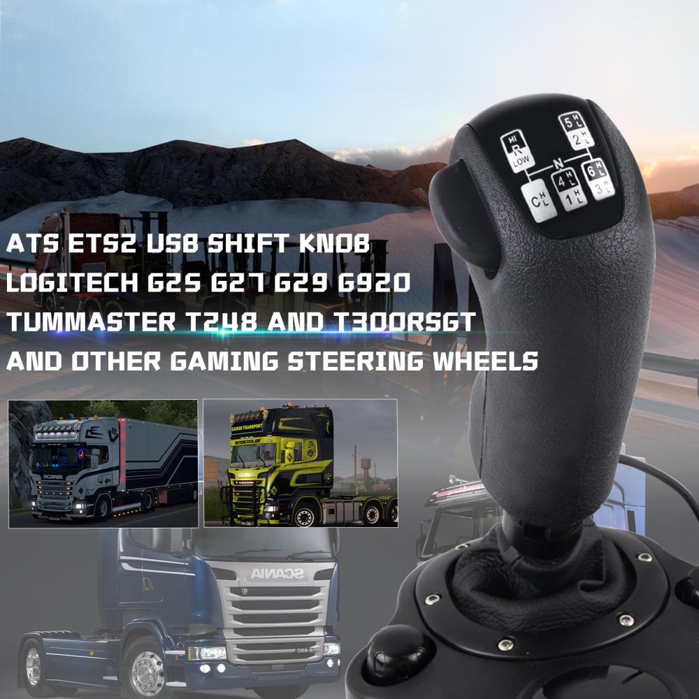 USB Shift Knob for Logitech G923 G29 G27 G25 TH8A for ETS2&ATS Scania Truck High Low Gear Simulator Shifter simulators