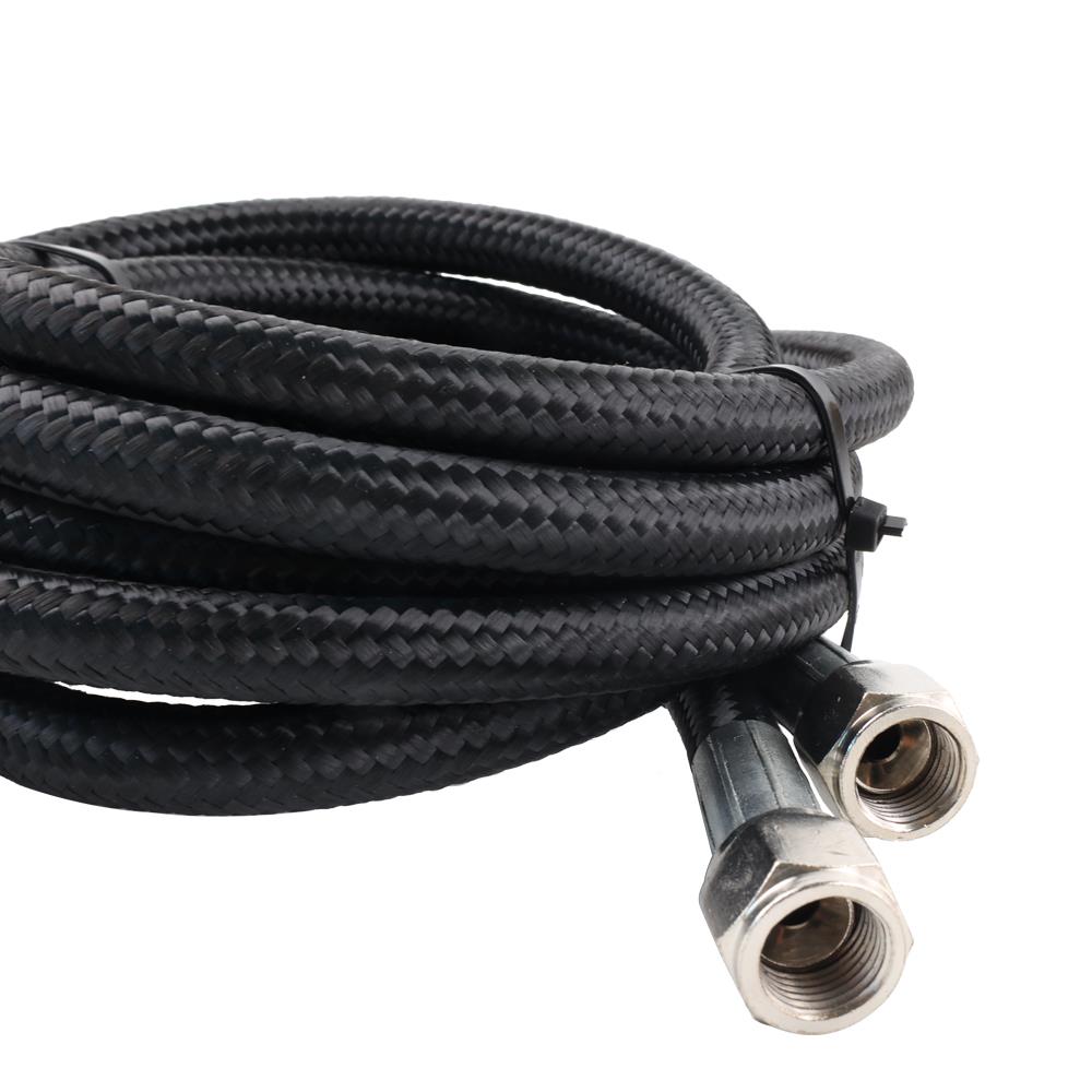 Black Braided Transmission Cooler Line w/ Fitting for Chevy GM 4L80E 1996 Newer