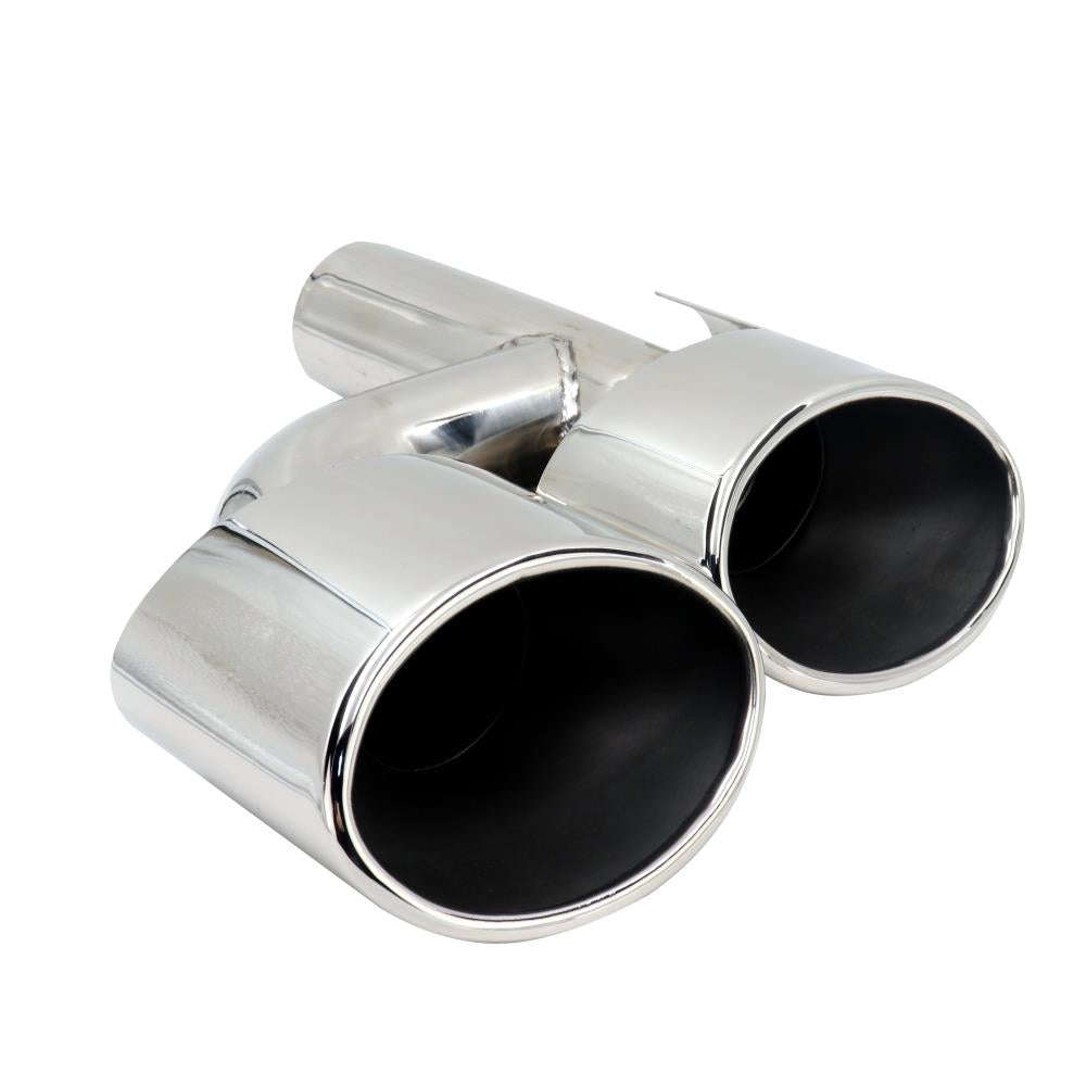 Rear Exhaust Muffler Tips 304 Stainless Steel Pipes Silver Fit For Mercedes Benz AMG C-Class W204 C180 C200 C63