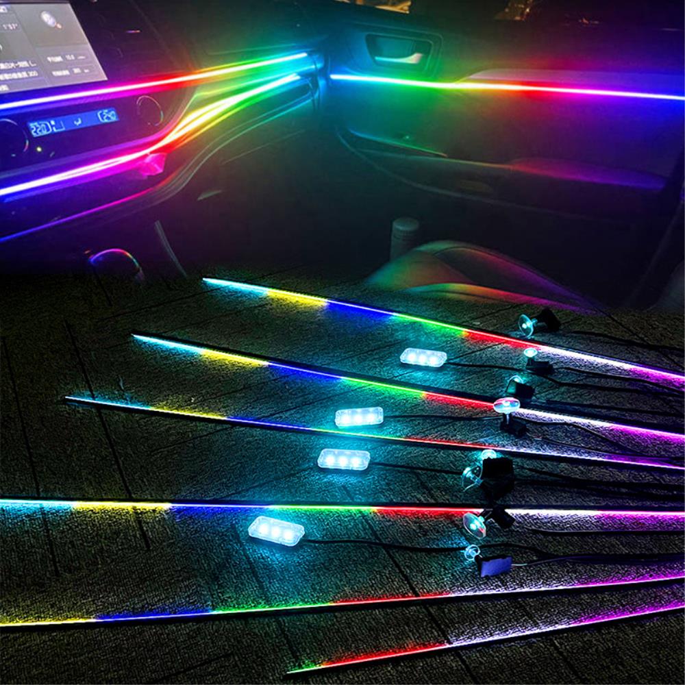1.5 Kit 18 In 1 LED Symphony 3 Kit Normal Car Ambient Lights Neon Acrylic Strip Backlight Decoration Atmosphere Lamp