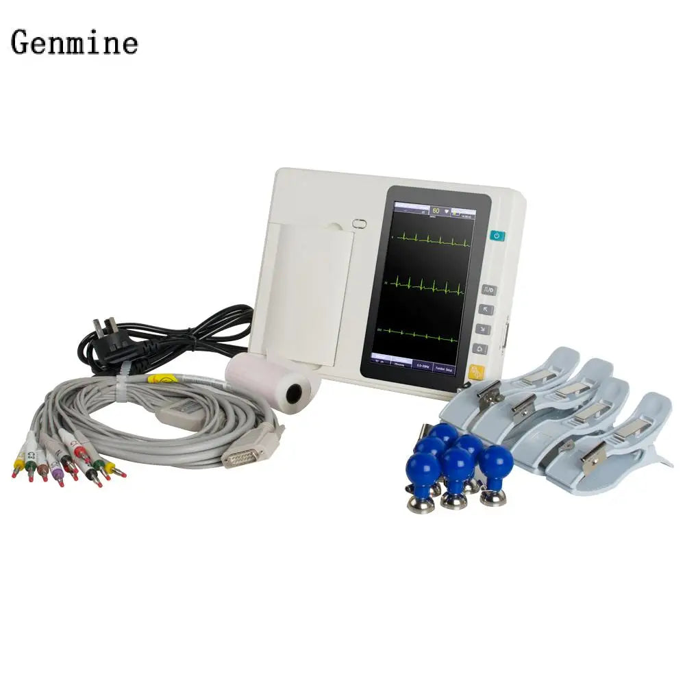 Genmine 3-Channel Portable Ecg Machine With 7’ Touch Screen Lcd - Accurate And Reliable Medical