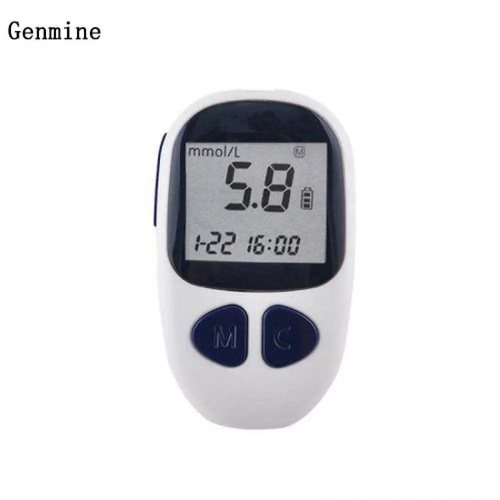 Genmine Accurate Blood Glucose Monitor With 50 Test Strips - Digital Handheld Diabetes Meter For