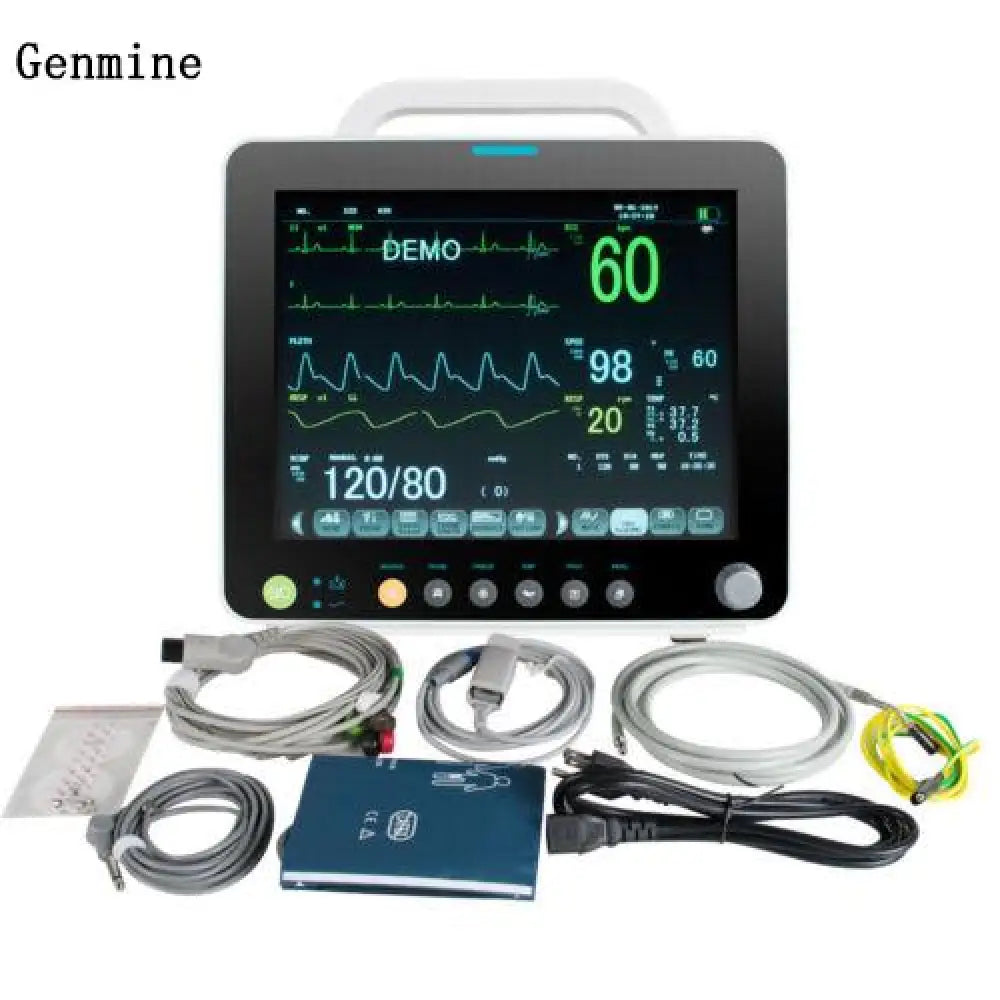 Genmine Stay Connected To Your Vital Signs With Our 12 Inch Portable Patient Monitor - 6 Parameter