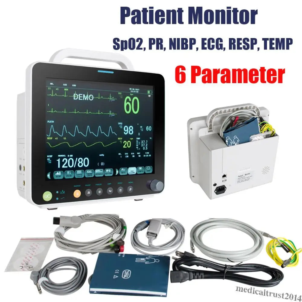 Genmine Stay Connected To Your Vital Signs With Our 12 Inch Portable Patient Monitor - 6 Parameter